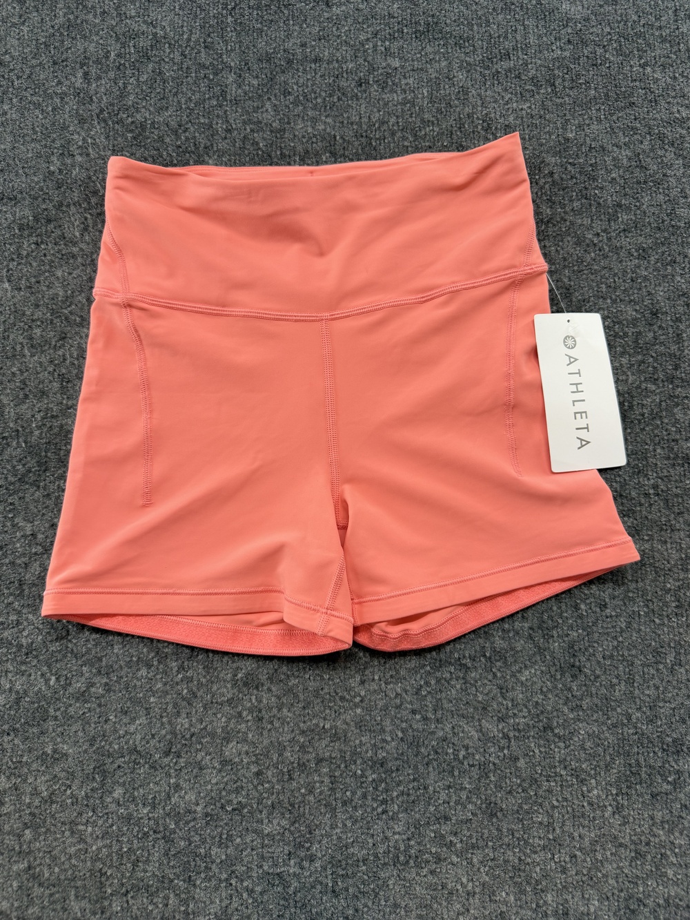Athleta Pacesetter 4 Shortie Shorts Womens Small Pink 3 Inseam Running Gym